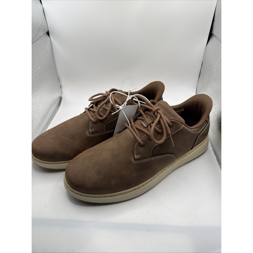 Skechers Swift Fit Shoes Hands-Free Mens Brown Relaxed Fit Memory Foam‎ Size 9.5
